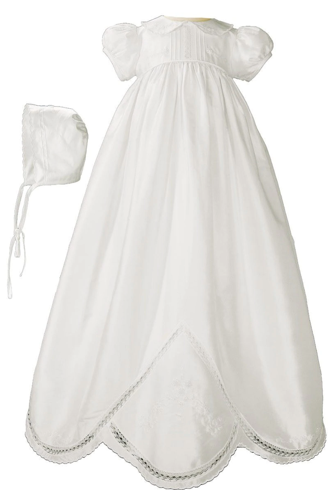 Girls Silk Christening Gown